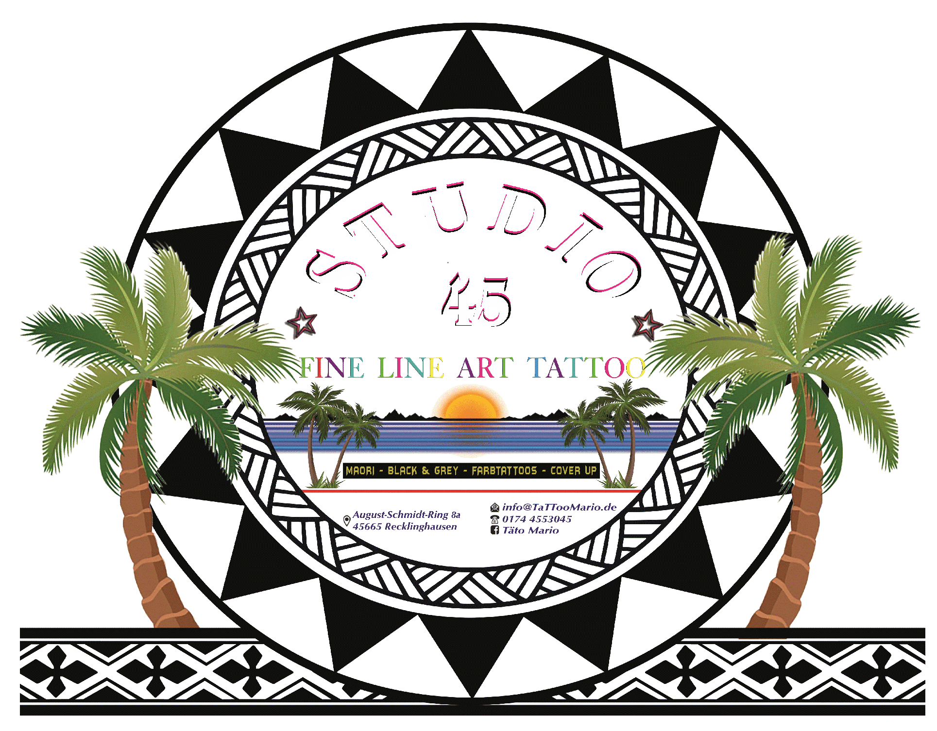 Studio 45 Tattoo Recklinghausen Logo
