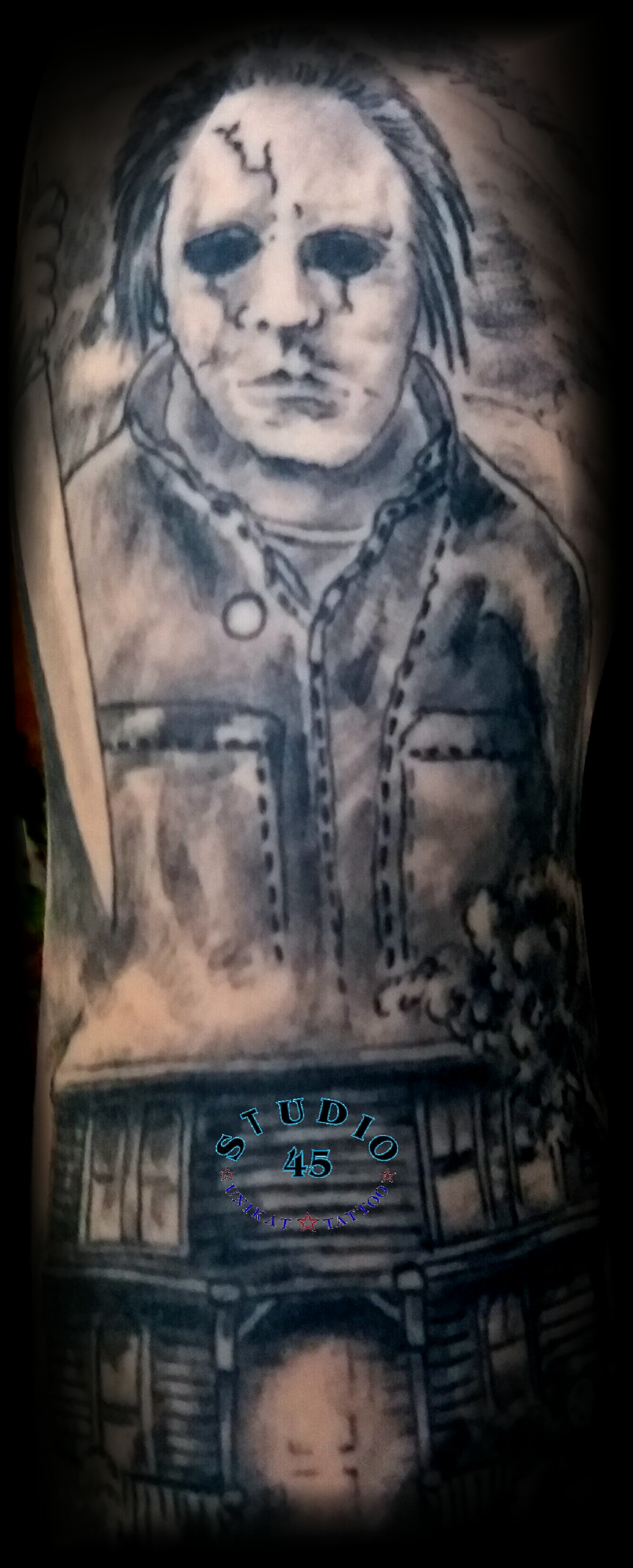 Jason Voorhees Horror Maske Tattoo Recklinghausen STUDIO 45