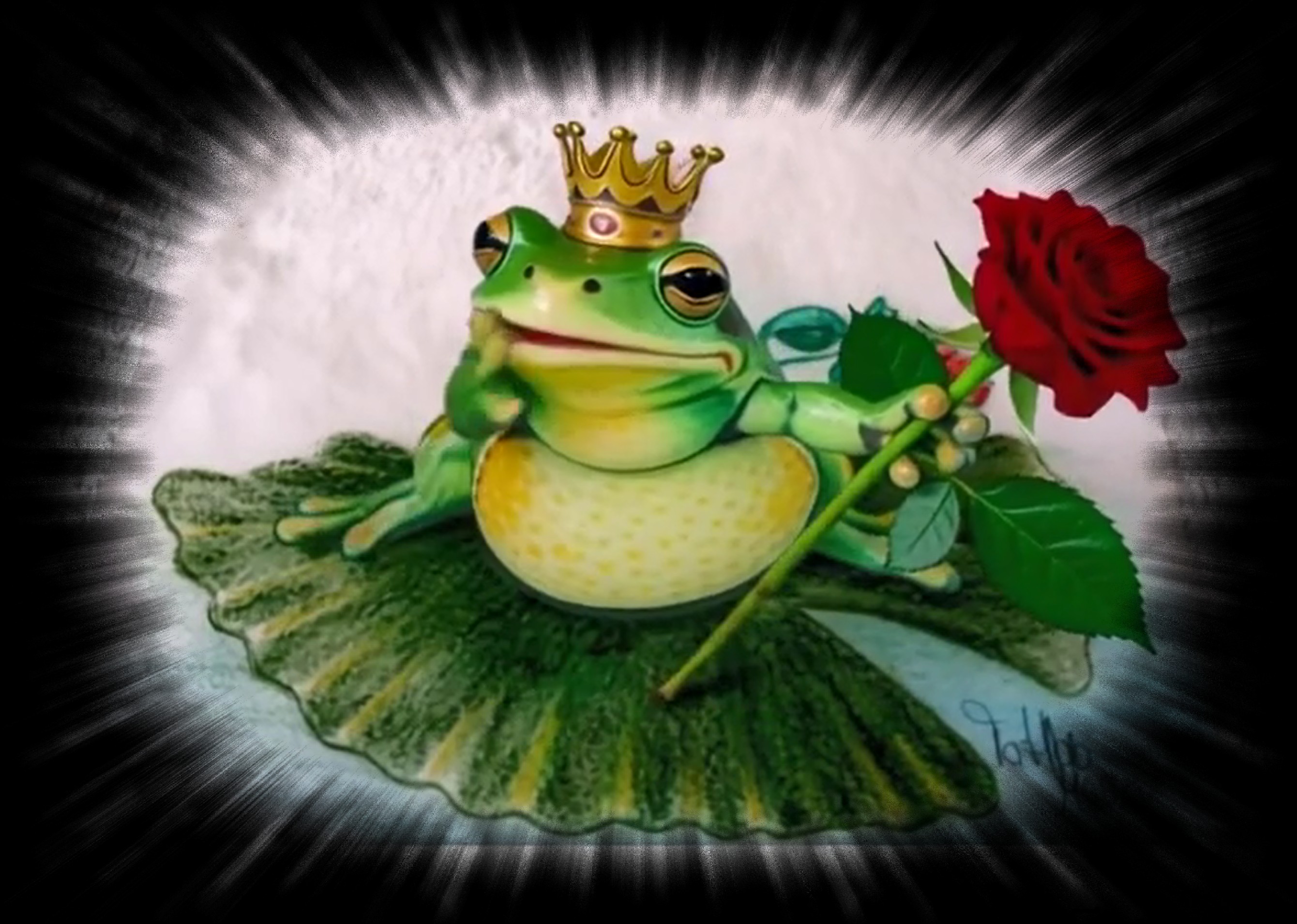 Froschkönig Tattoo farbig Neo Traditional Recklinghausen STUDIO 45